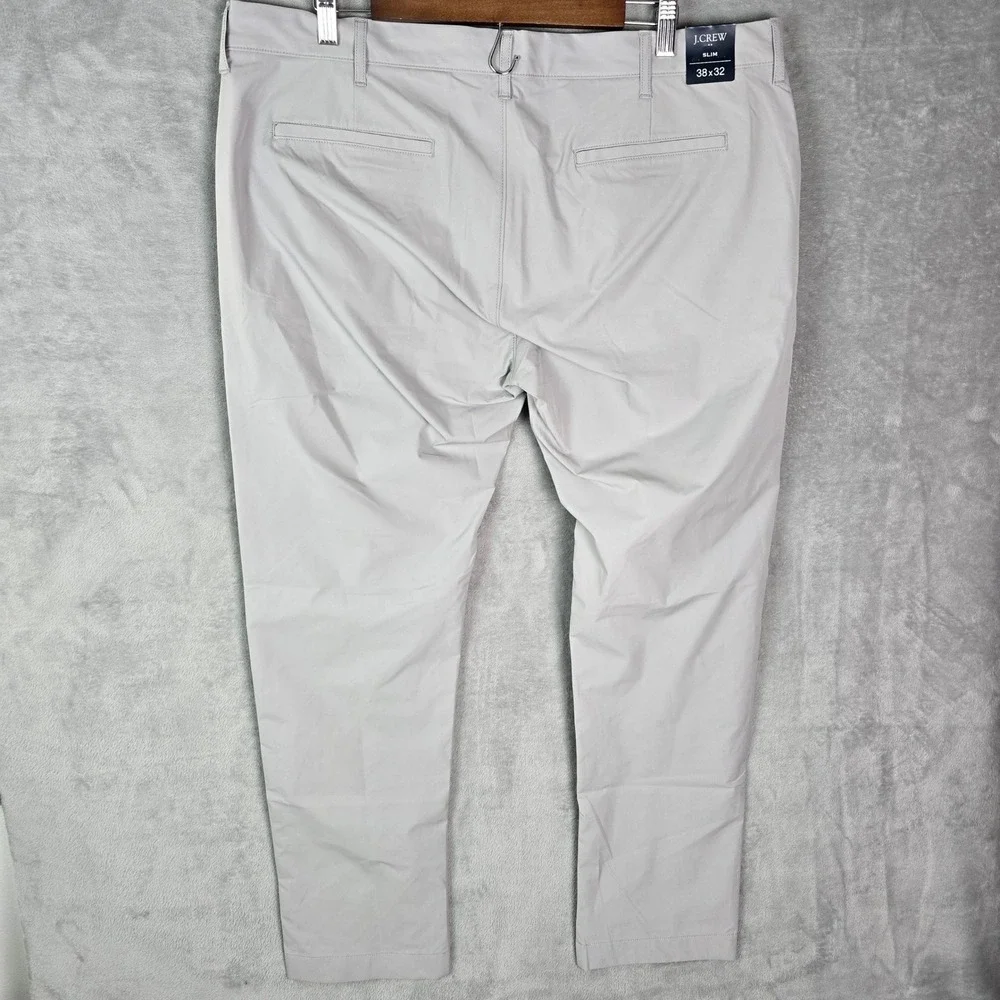 J.Crew‎ Mens Flex Tech Pant Slim Fit Light Grey 38x32 AA712 NWT